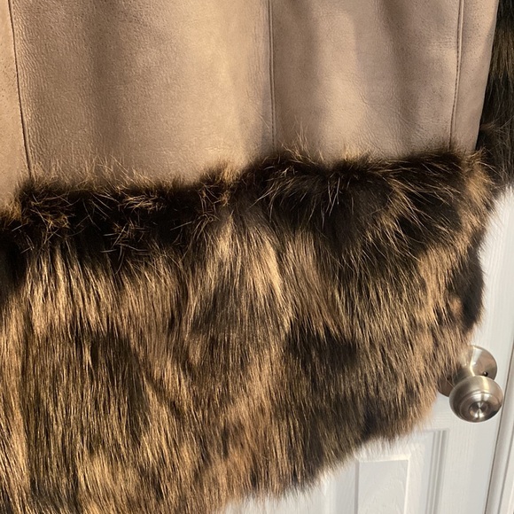 FUR COAT- Genuine leather and Shearling fur coat from Italy - Picture 12 of 15